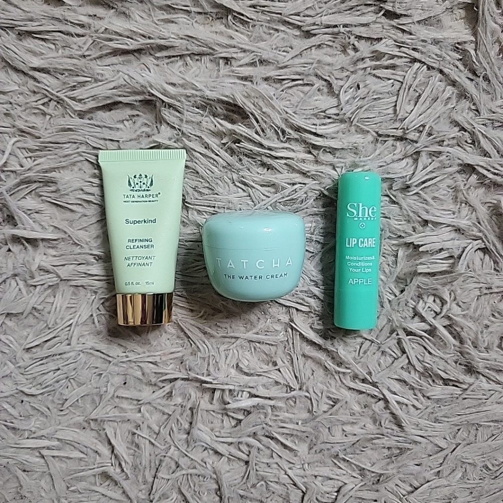 Beauty Bundle Tatcha Tata Harper Lip Balm Superkind Refining Cleanser Travel ✨️